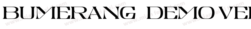 Bumerang   Demo Version Regular字体转换
